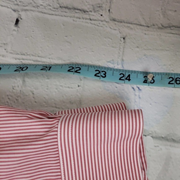 Brooks Brothers Traditional Non Iron Pink/Red Striped L/S Mens Dress Button Up - Picture 7 of 11